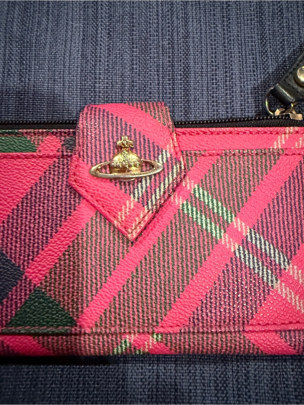 Vivienne Westwood Plaid Derby Wallet - Picture 2 of 7